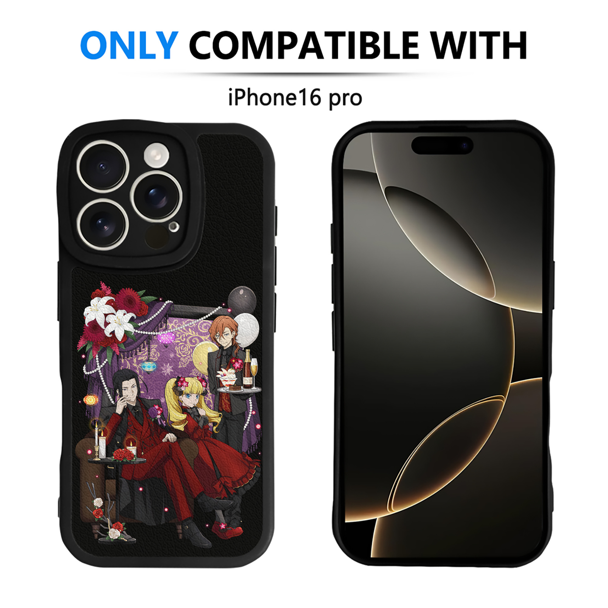 （画像用） 文豪ストレイドッグス Bungo Stray Dogs 【iPhone 16シリーズ対応】シリコンスマホケース（レザー調） 材質：シリコン